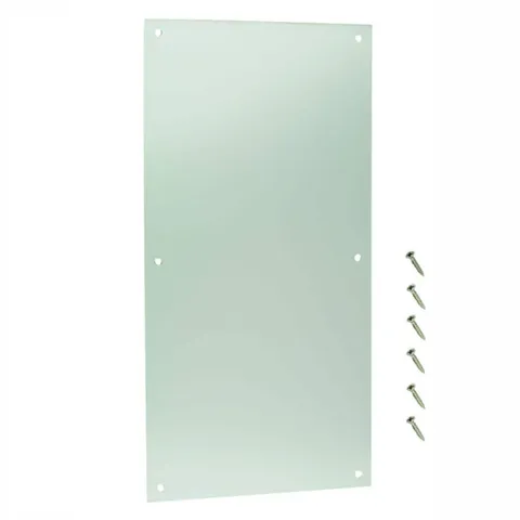 8 × 16 in Satin Aluminum Push Plate