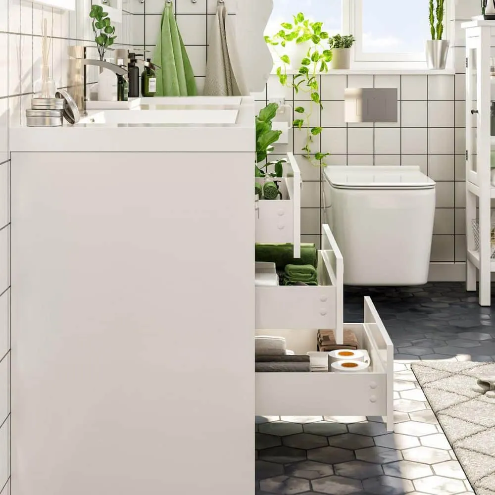 Eviva Lugano 72 in. W x 19 in. D x 36 in. H Double Bath Vanity in White with White Acrylic Top and White Integrated Sinks, photo 3 of 8