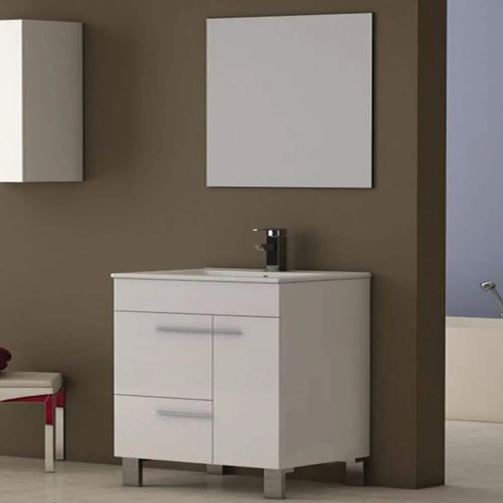 Eviva Cup 31.50 in. W x 18 in. D x 34 in. H Bath Vanity in White with White Ceramic Top with White Sink, photo 2 of 2