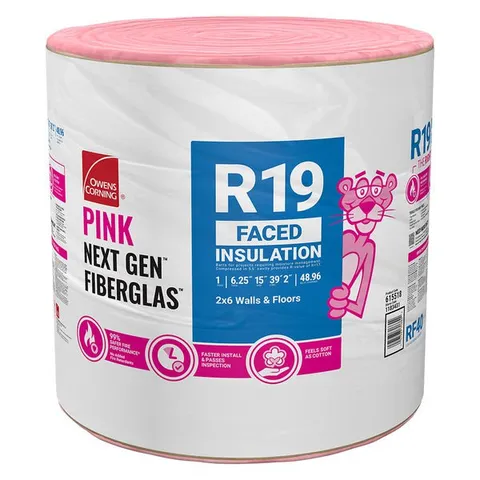 R-19 Kraft Faced Fiberglass Continuous Roll Insulation (All Sizes)