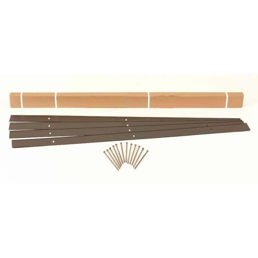 ProFlex 24 ft. x 4 in. Brown Aluminum Landscape Edging Project Kit (4 - 6 ft. pieces), photo 7 of 9