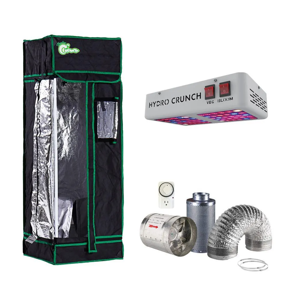 1200-Watt Equivalent Veg/Bloom Full Spectrum LED Plant Grow Light Fixture with Grow Tent and Ventilation System, photo 13 of 19