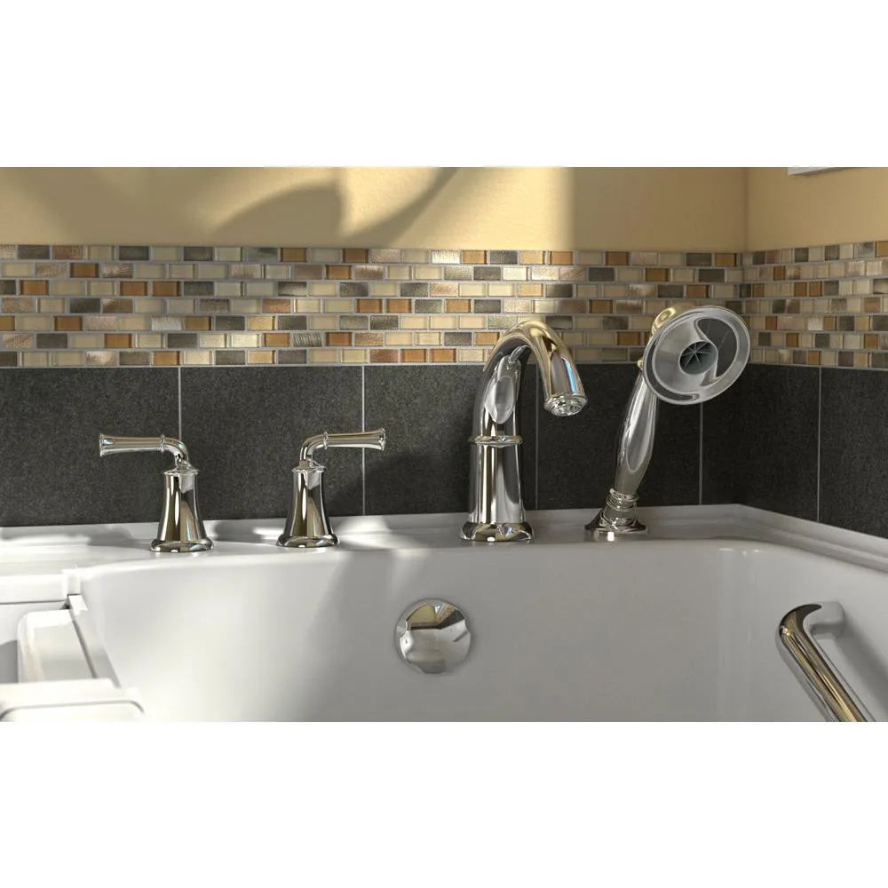 Gelcoat Value Series 52in. x 32in. Right Hand Touch Control Walk-In Whirlpool Bathtub with Outward Opening Door in White, photo 2 of 15