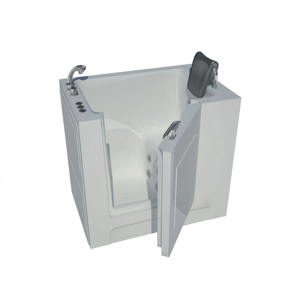 Universal Tubs Nova Heated 4.5 ft. Walk-In Whirlpool Bathtub in Biscuit with Chrome Trim, photo 19 of 52