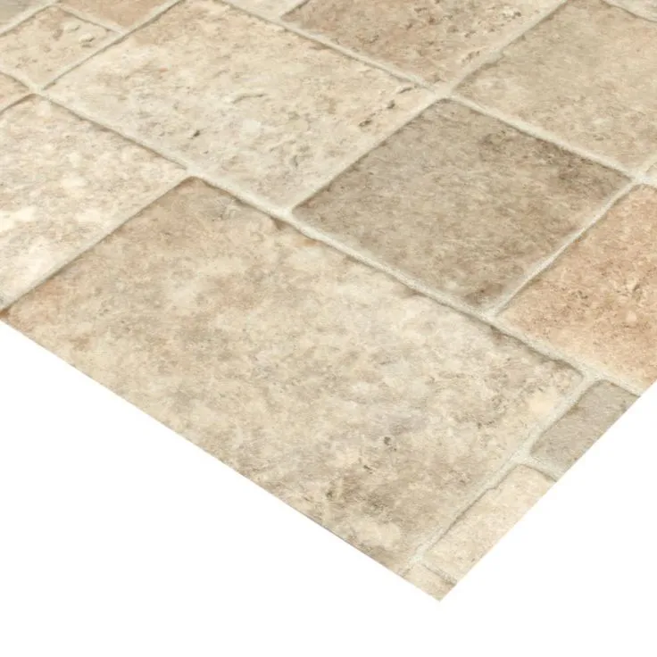 TrafficMASTER Sandstone Mosaic Vinyl Sheet, Sold by 12 ft. Wide x Custom Length, photo 10 of 10