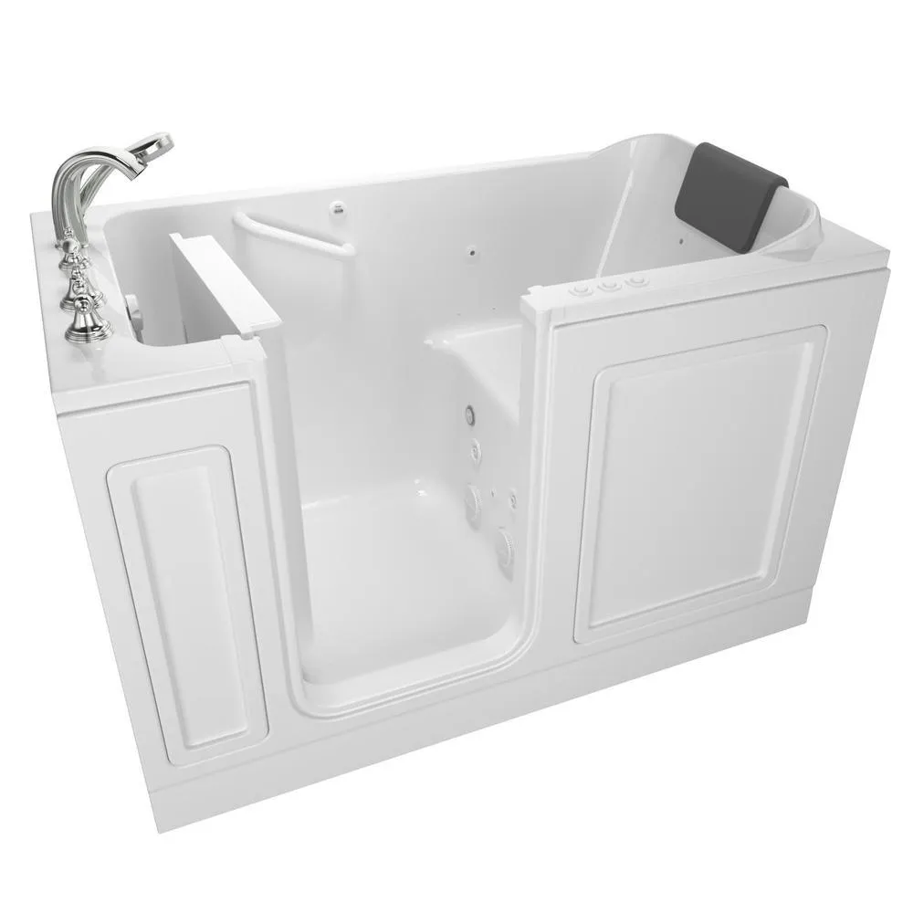 Acrylic Luxury 60 in. Right Hand Walk-In Whirlpool and Air Bathtub in White, photo 11 of 12