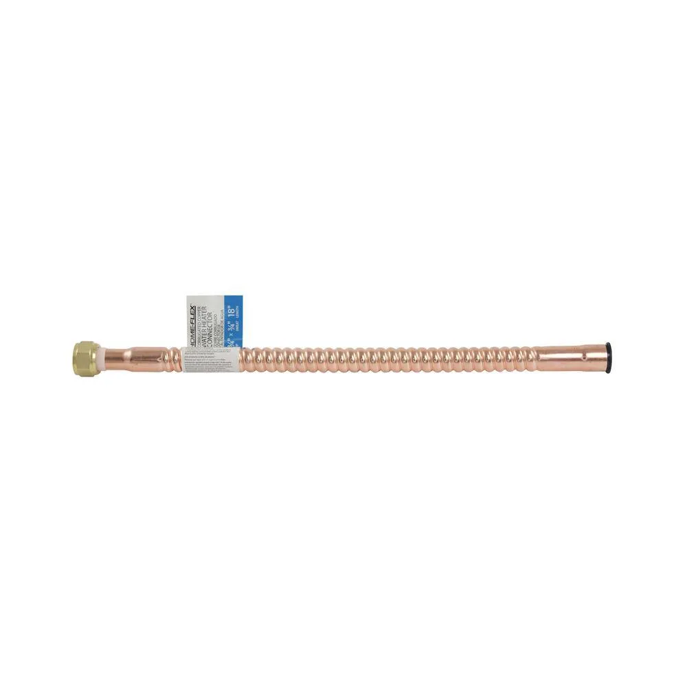 3/4 in. Sweat x 3/4 in. FIP x 12 in. Copper Water Heater Connector, photo 6 of 11