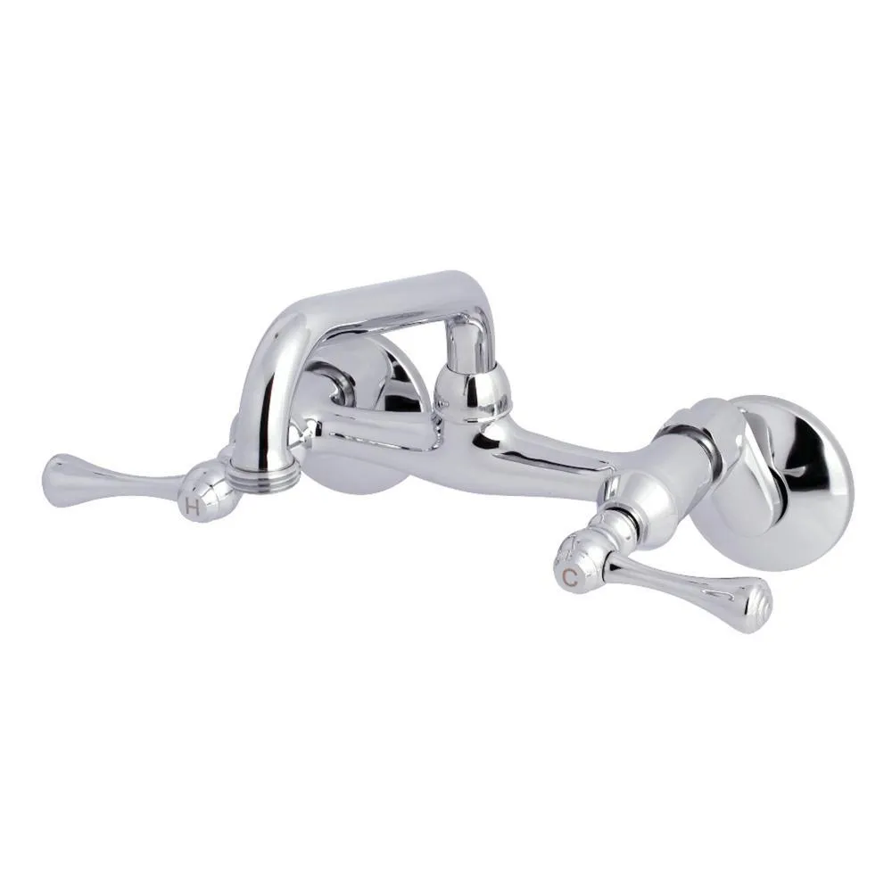Kingston Brass Kingston Adjustable Center 2-Handle Wall-Mount Laundry Faucet in Oil Rubbed Bronze, photo 7 of 7