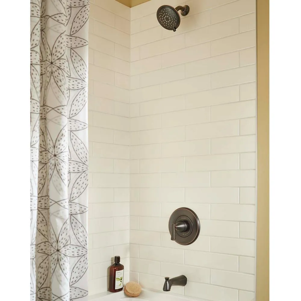 Chatfield Single-Handle 3-Spray Tub and Shower Faucet and Two Single Hole Bathroom Faucets Set in Legacy Bronze, photo 7 of 11