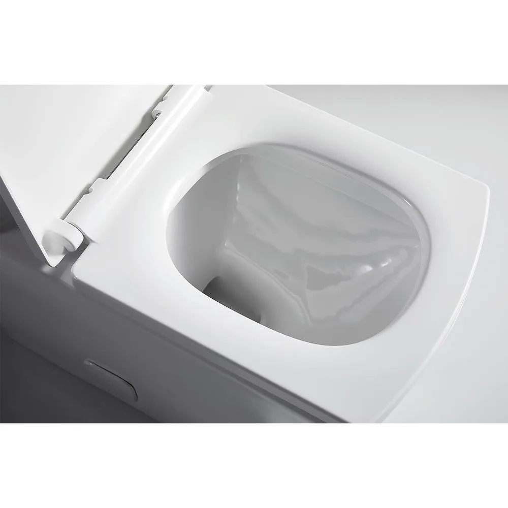 Boyel Living 0.8 GPF/1.28 GPF Dual Flush Round Shape Ceramic Elongated Toilet Including Toilet Round Only Seat in White, photo 9 of 9