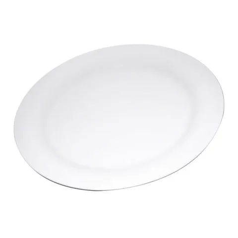 Durus 9 in. White Melamine Narrow Rim Dinner Plate (24-Pack)