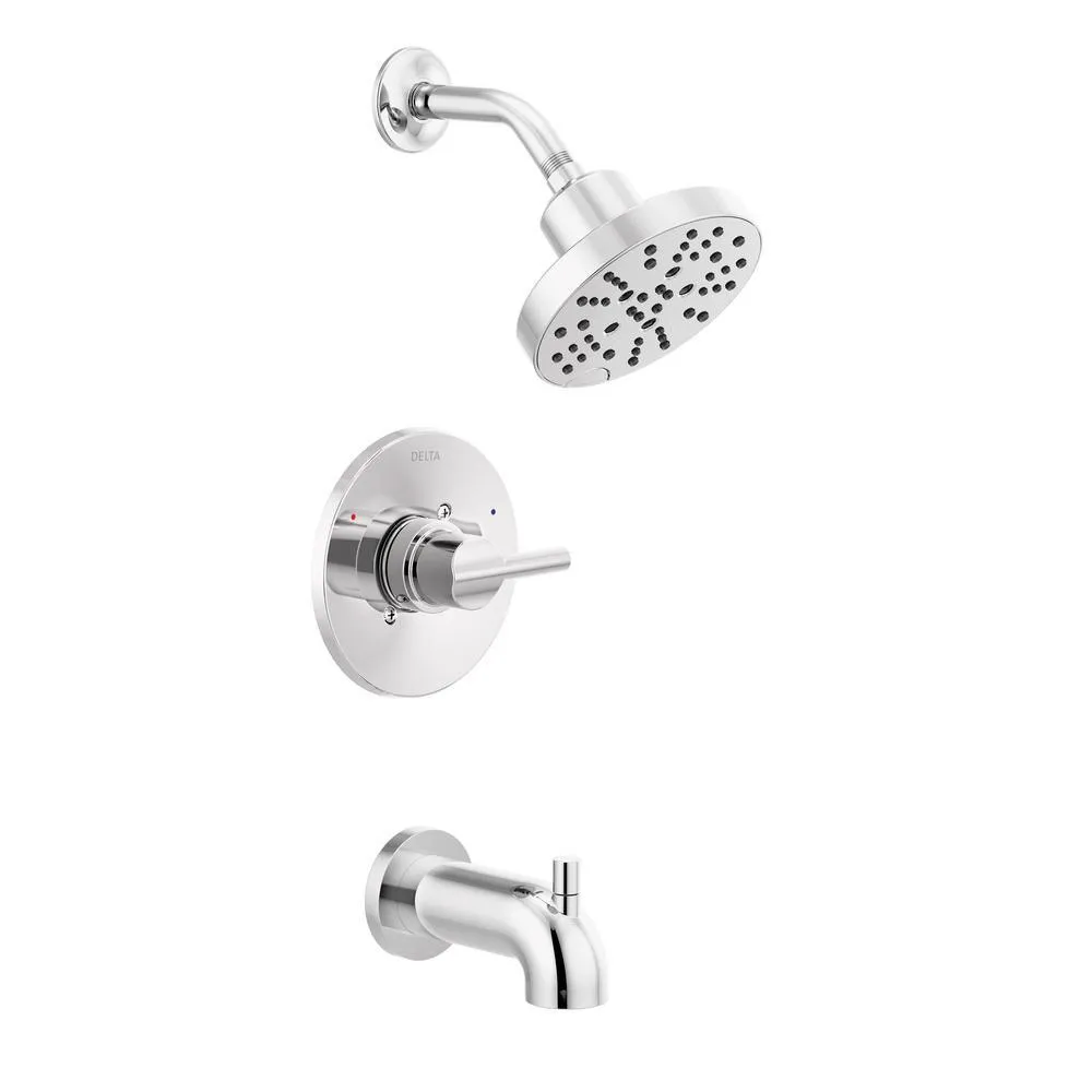 Nicoli Single-Handle 5-Spray Tub and Shower Faucet with H2OKinetic Technology in Stainless (Valve Included), photo 12 of 13