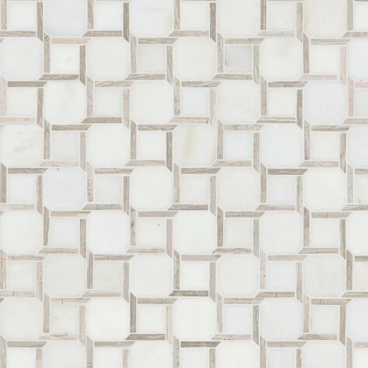 MSI Marbella Lynx 12 in. x 12 in x 10mm Polished Marble Mesh-Mounted Mosaic Tile (10 sq. ft. / case), photo 7 of 7