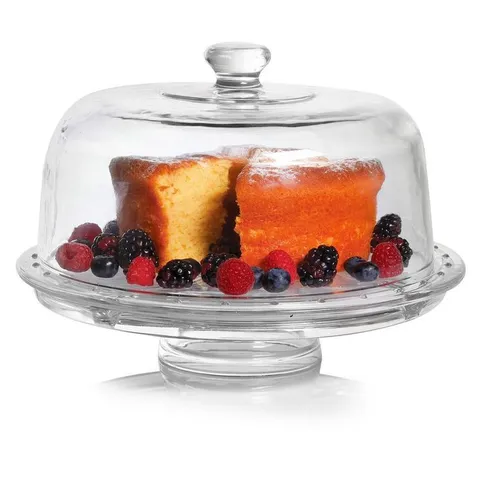 Great Foundations 1-Tier Clear Glass Cake Stand