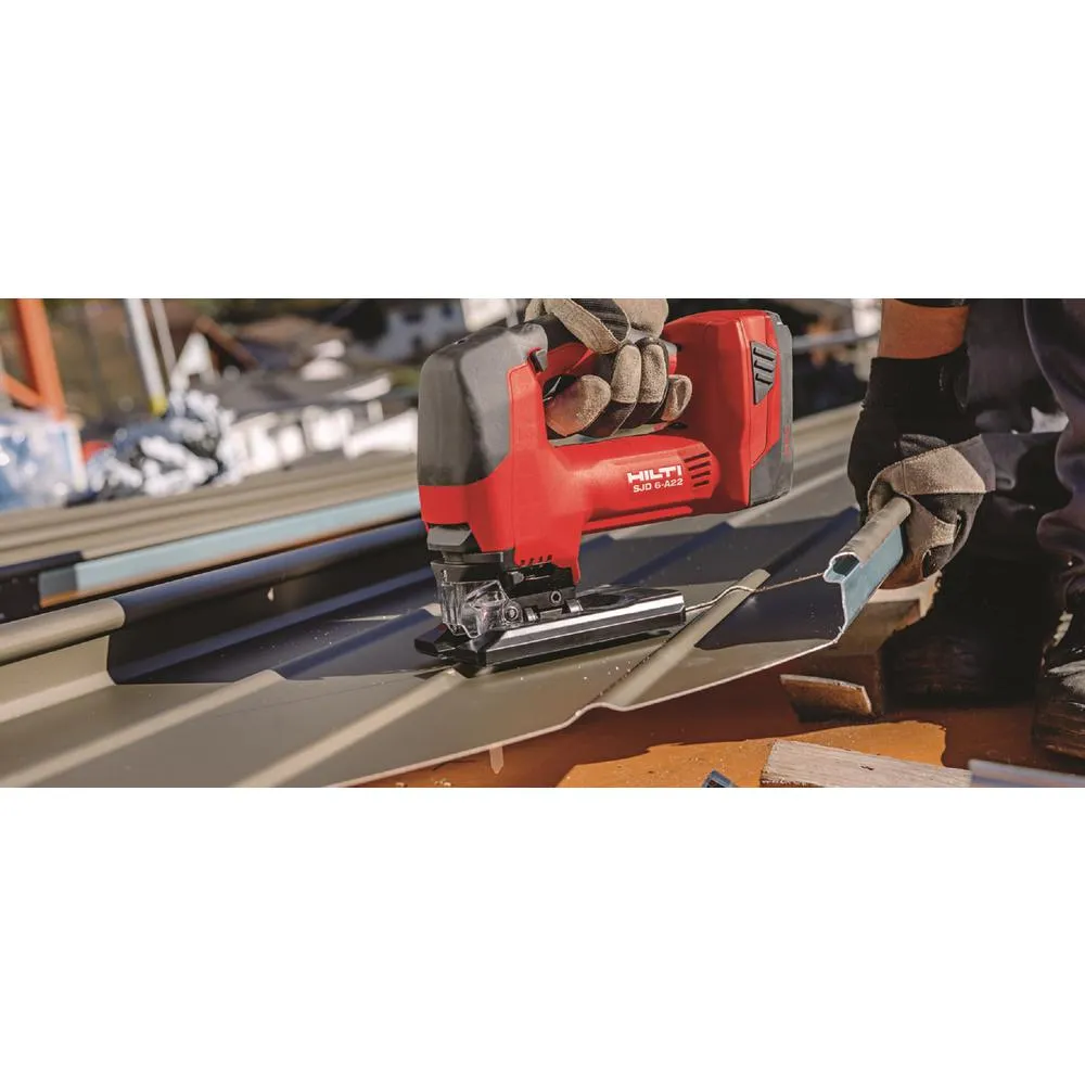 Hilti 22-Volt SJD 6-A Keyless Cordless Variable Speed Orbital Jig Saw Kit with (2) 2.6 Amp Li-Ion Batteries, Charger and Bag, photo 2 of 10