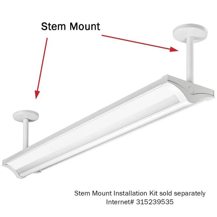 4 ft. 4000 Lumens Indirect Integrated LED White Wraparound Light with Uplight Downlight Feature 4000K (4-Pack), photo 10 of 15