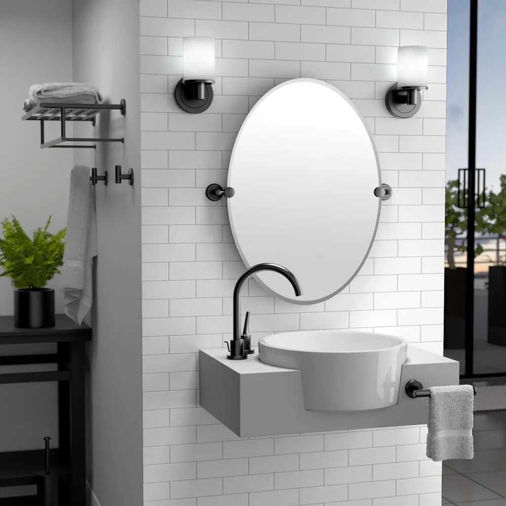 Gatco Latitude II Single Euro Toilet Paper Holder in Matte Black, photo 3 of 7