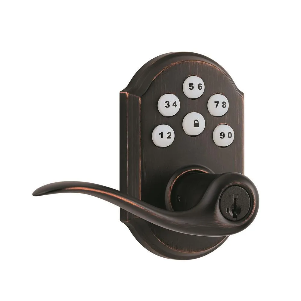 Kwikset Z-Wave SmartCode Lifetime Satin Nickel Electronic Tustin Door Lever Featuring SmartKey Security, photo 3 of 3