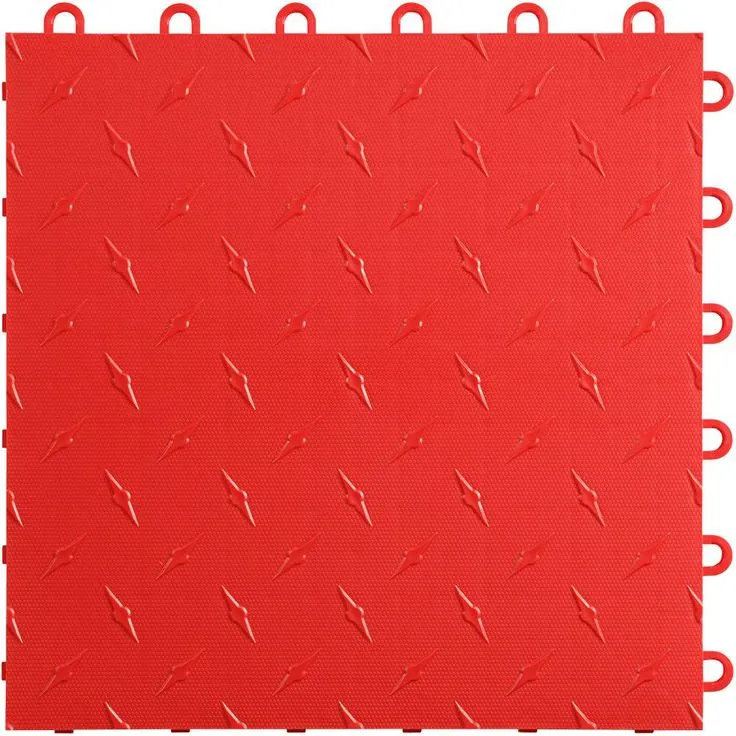 Swisstrax 12 in. W x 12 in. L Jet Black Diamondtrax Home Modular Polypropylene Flooring (50-Tile/Pack) (50 sq. ft.), photo 11 of 11
