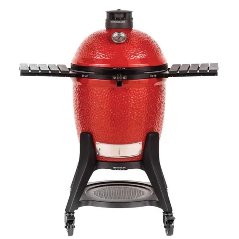 18 in. Classic III Charcoal Kamado Grill and Smoker Black/Red