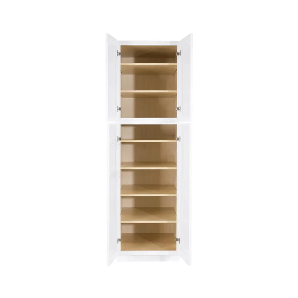 Lancaster Shaker Assembled 30x84x27 in. Tall Pantry Cabinet with 4-Doors in White, photo 2 of 6