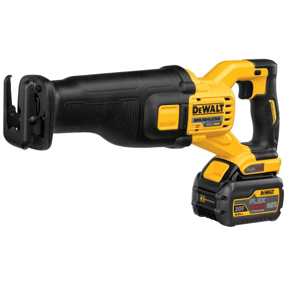 DEWALT FLEXVOLT 60-Volt MAX Lithium-Ion Cordless Brushless Reciprocating Saw with Battery 2Ah, Charger, Bag and Bonus Battery, photo 10 of 13