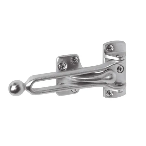 Brushed Chrome Swing Bar Door Lock with Edge Guard