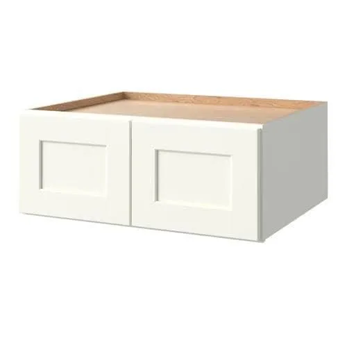 allen + roth Aveley 30-in W x 12.125-in H x 24-in D Linen Maple Door Wall Semi-Custom Cabinet, photo 2 of 4