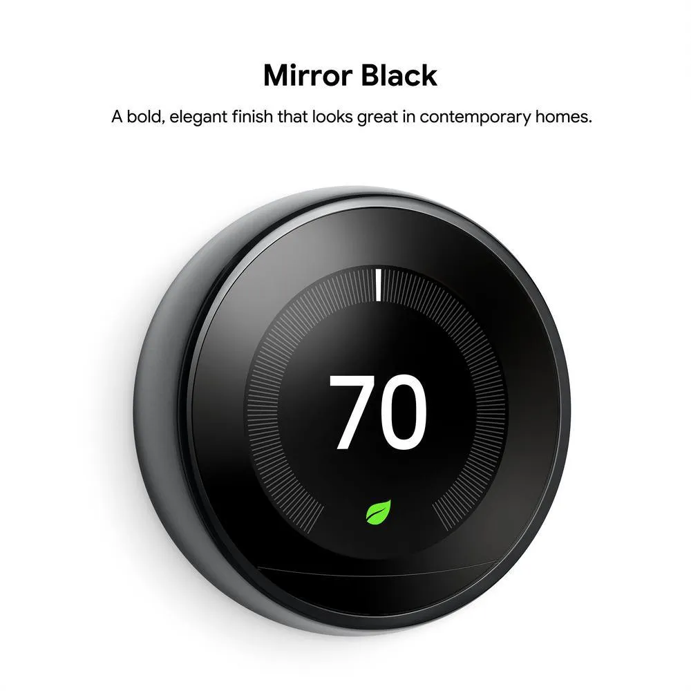 Nest Learning Thermostat 3rd Gen in Mirror Black 10-pack, photo 3 of 23