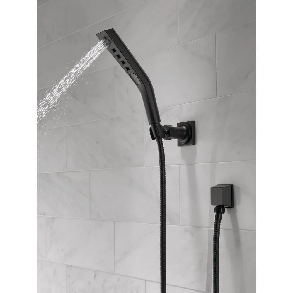 Pivotal 3-Spray 1.8 in. Single Wall Mount Handheld H2Okinetic Shower Head in Matte Black, photo 4 of 15