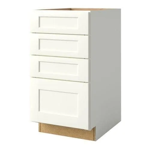 allen + roth Aveley 18-in W x 34.5-in H x 24-in D Linen Maple Drawer Base Semi-Custom Cabinet, photo 3 of 4