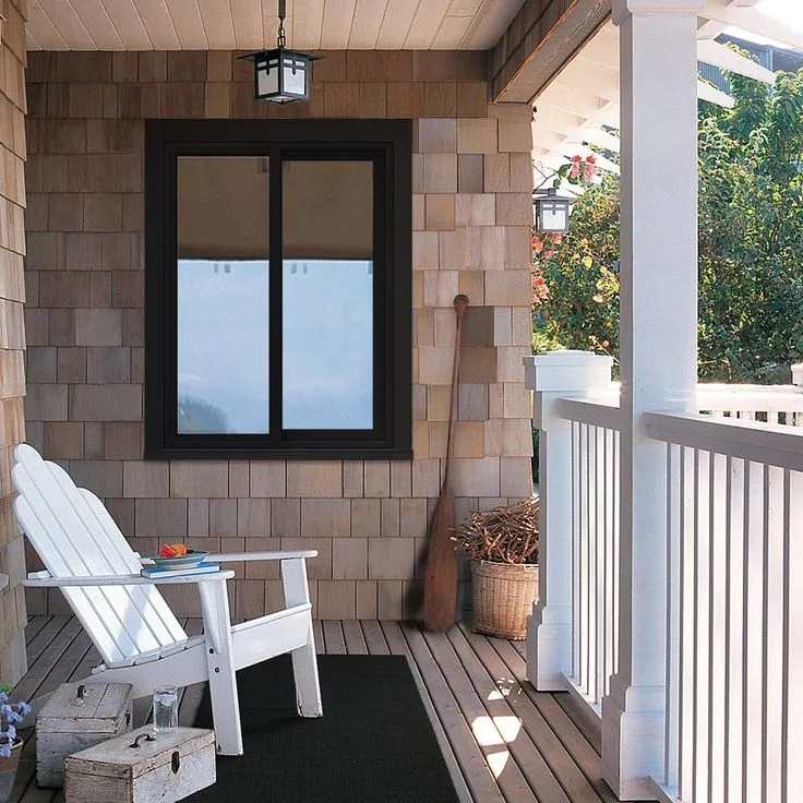 JELD-WEN FiniShield V-4500 35-1/2-in x 47-1/2-in x 3-in Jamb Right-operable Vinyl Black Sliding Window Full Screen Included, photo 6 of 8