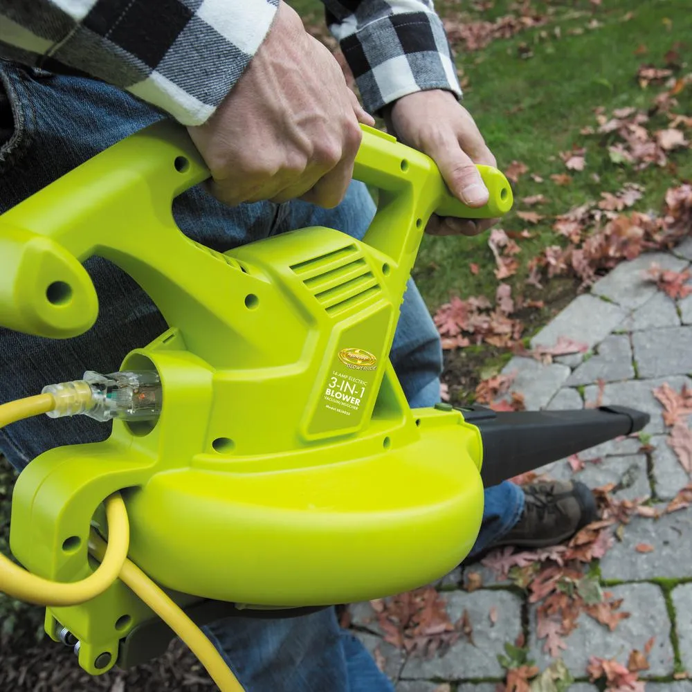 Sun Joe 250 MPH 440 CFM 14 Amp Electric Handheld Blower/Vacuum/Mulcher in Green, photo 8 of 9