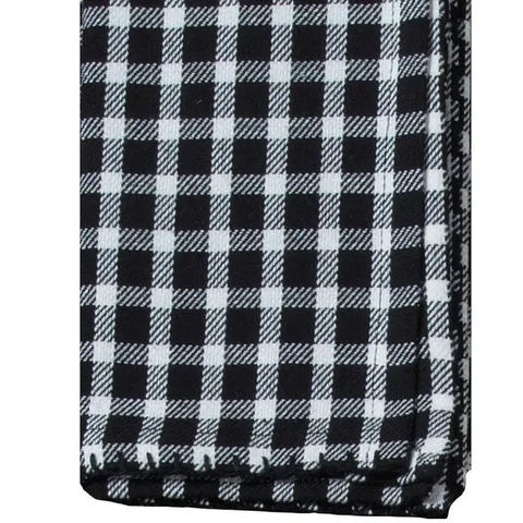 Farmhouse 20 × 20 in Black and White Gingham Cotton Napkins