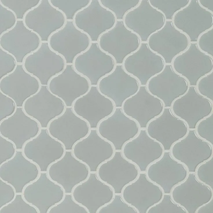MSI Retro Gray Arabesque 13.19 in. x 11.22 in. x 6mm Glossy Porcelain Mesh-Mounted Mosaic Tile (10.95 sq. ft. / case), photo 2 of 2