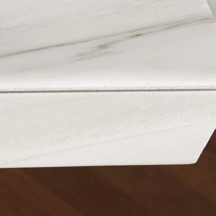 Style Selections Chique Gris Thru Body Porcelain Marble Bullnose Tile (3-in x 12-in), photo 2 of 3