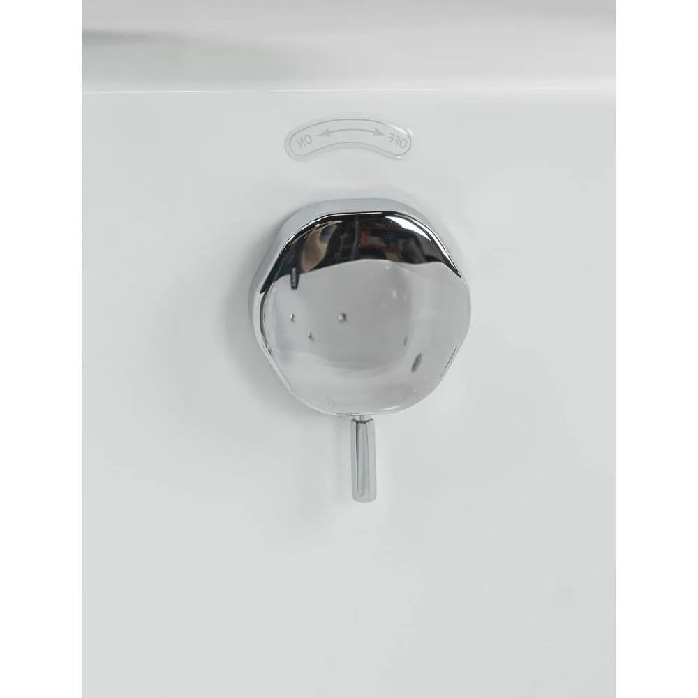 Ella Laydown 72 in. Walk-In Whirlpool Bathtub, White, LH Hinged Middle Glass Door with Screen, 5-Piece Fast-Fill Faucet, Left-Hand Drain, photo 5 of 17