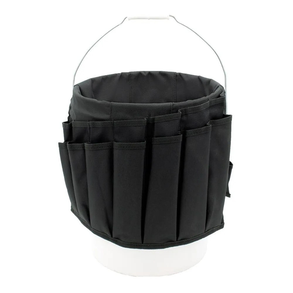 BUCKET BOSS Wrench Boss 5 Gal. Bucket Tool Organizer with 36 Pockets for Wrench Sets and Open Center Bulk Storage in Black, photo 5 of 8