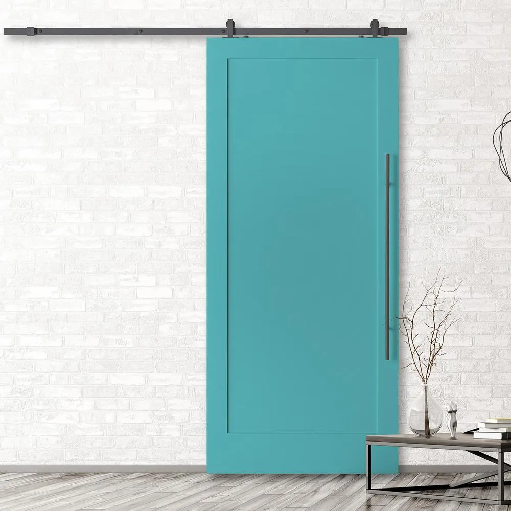 33 in. x 84 in. Pure Glossy White Wood Interior Barn Door Slab, photo 2 of 4