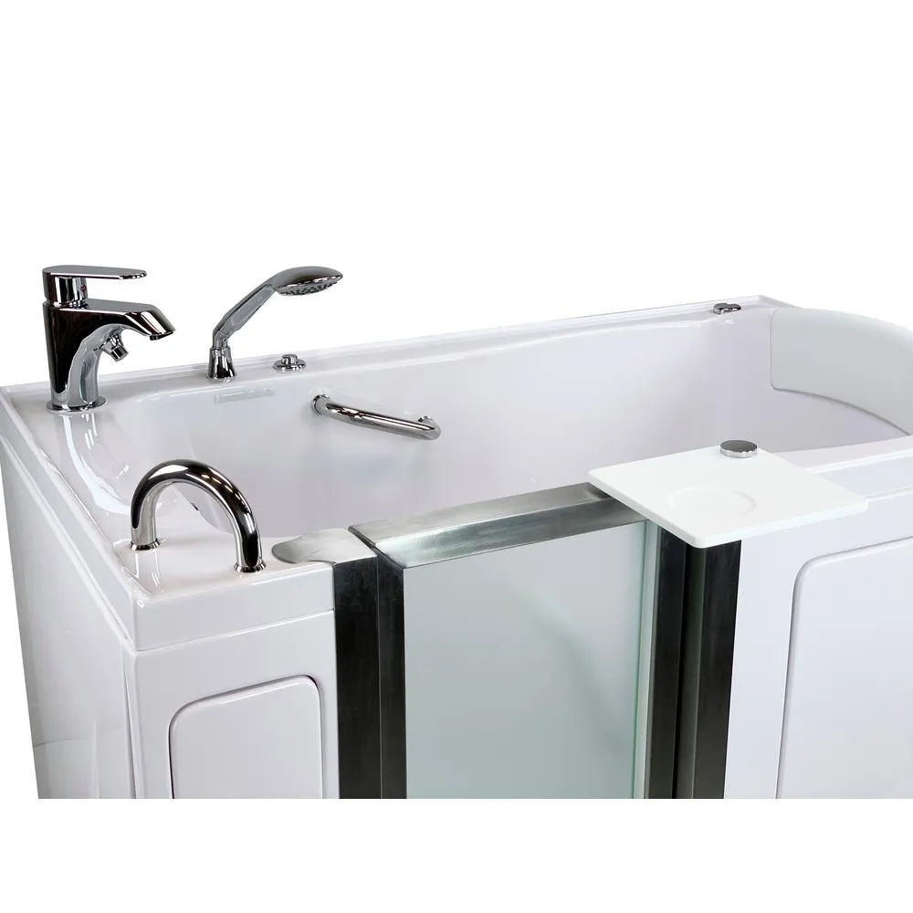 Ella Royal 52 in. Acrylic Walk-In Whirlpool Bathtub in White with Left Door, 2-Piece Fast Fill Faucet and 2 in. Dual Drain, photo 8 of 11