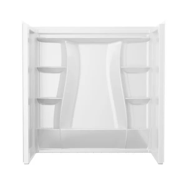 Classic 500 60 in. W x 61.25 in. H x 32 in. D 3-Piece Direct-to-Stud Alcove Tub Surrounds in High Gloss White, photo 2 of 5