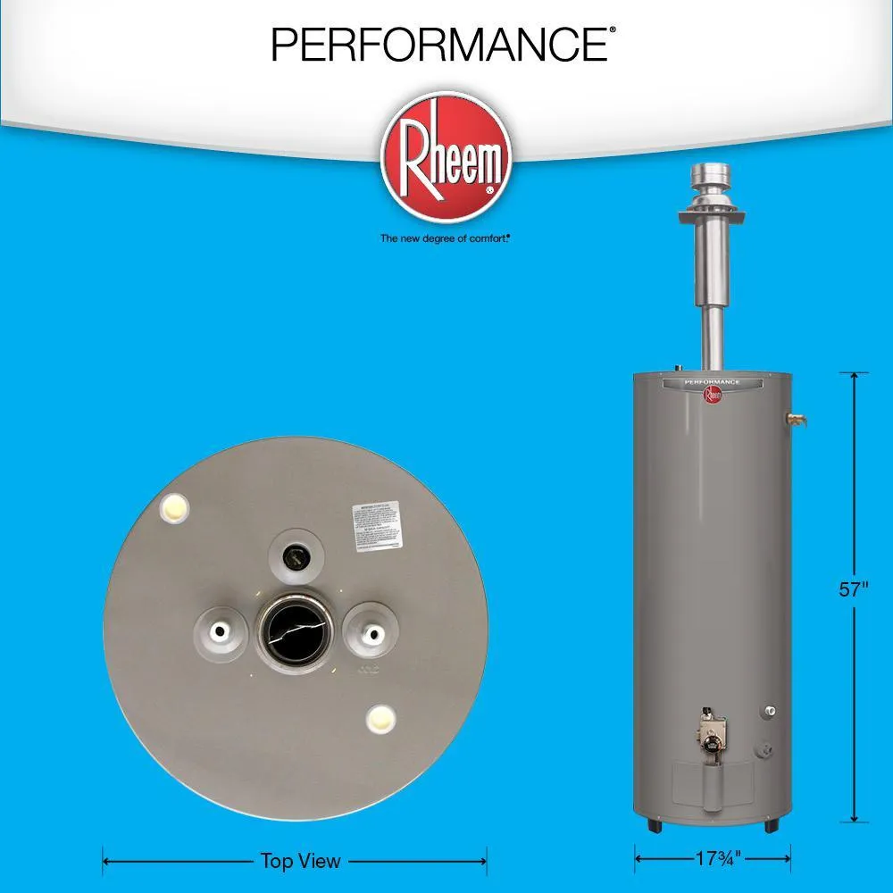 Performance Manufactured Housing 30 Gal. Tall 6 Year 30,000 BTU Convertible Natural Gas/LP Direct Vent Tank Water Heater, photo 2 of 7