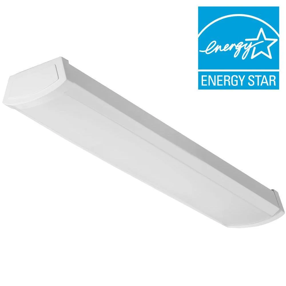 Contractor Select FMLWL 2 ft. Dimmable 20-Watt 1400 Lumens 4000K White Integrated LED Wrap Light Fixture, photo 2 of 6