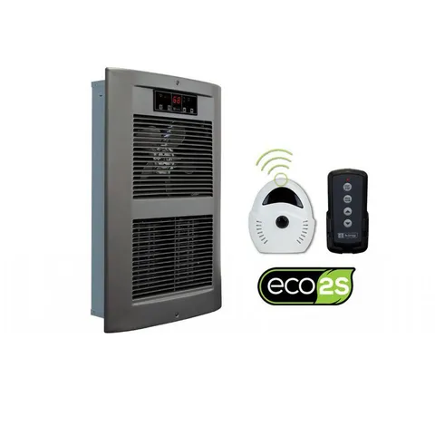 LPW ECO2S 240-Volt 2500-4500-Watt 8530-15354 BTU Electric Wall Heater in Satin Nickel