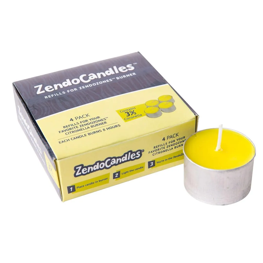 ZendoZones ZendoCandles Citronella Candle Candle For Mosquitoes 4 pk, photo 2 of 2