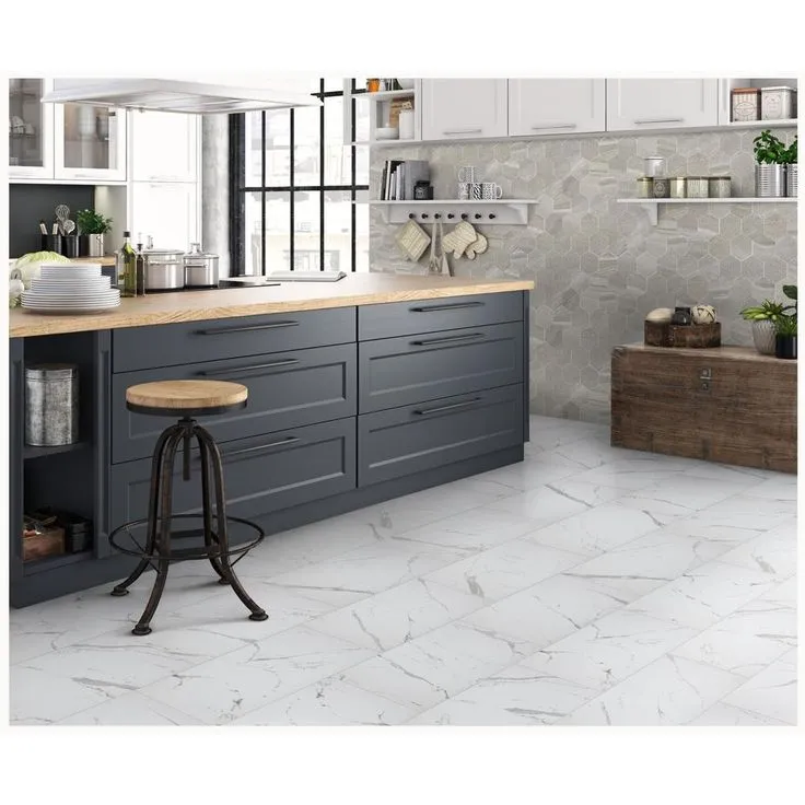Florida Tile Home Collection Carrara Matte Rectified 12 in. x 24 in. Porcelain Floor and Wall Tile (13.3 sq. ft. /case), photo 4 of 6
