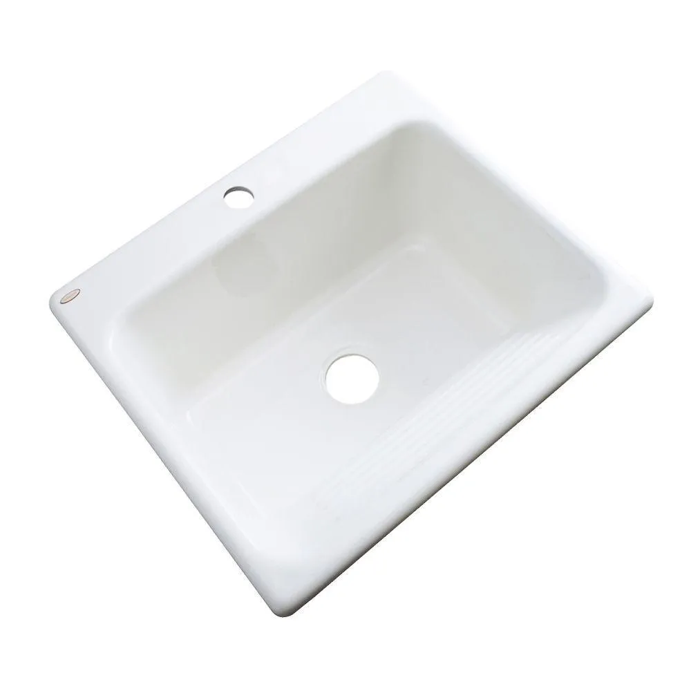 Kensington Drop-In Acrylic 25 in. 1-Hole Single Bowl Utility Sink in White, photo 2 of 17