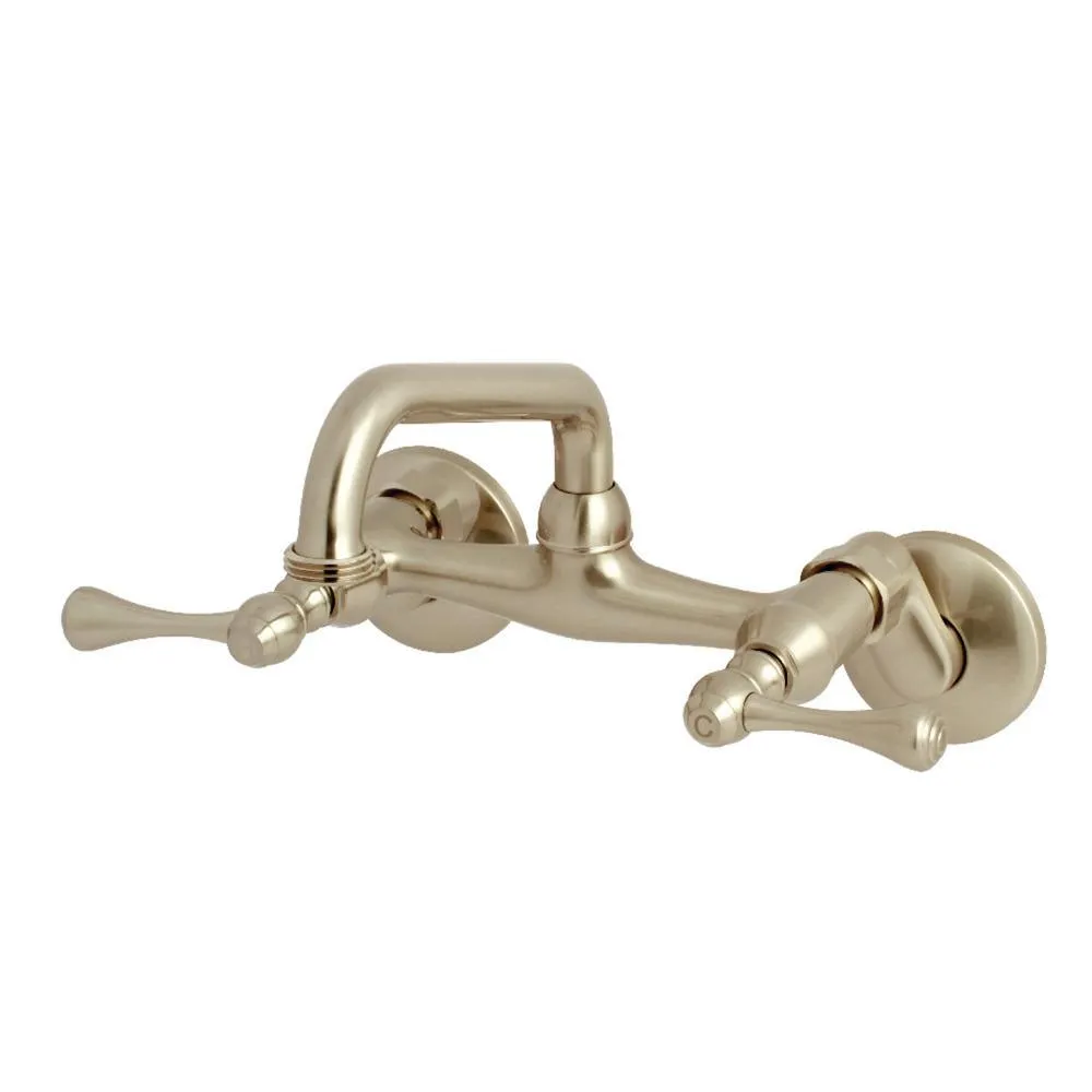 Kingston Brass Kingston Adjustable Center 2-Handle Wall-Mount Laundry Faucet in Oil Rubbed Bronze, photo 6 of 7