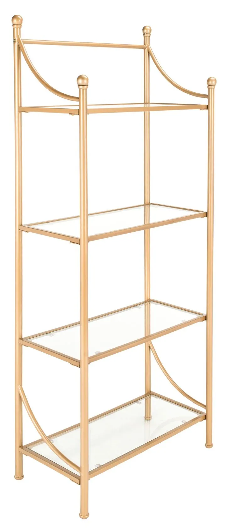 Safavieh Diana Gold Liquid/Tempered Glass Metal Etagere, photo 3 of 5
