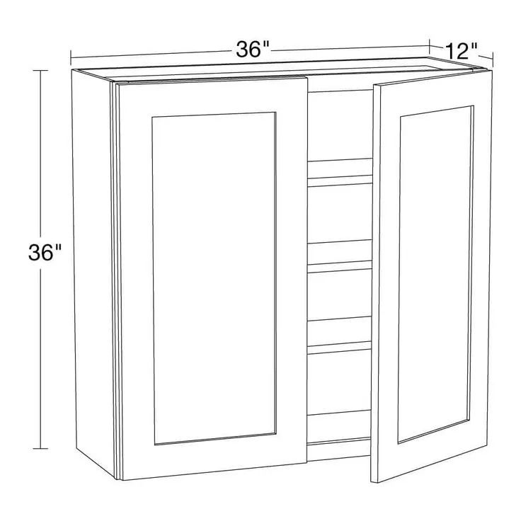 Home Decorators Collection Newport 36 in. W x 12 in. D x 36 in. H Assembled Plywood Wall Kitchen Cabinet in Mythic Blue with Soft Close, photo 5 of 5